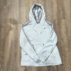 adidas Light Blue and Gray Hoodie